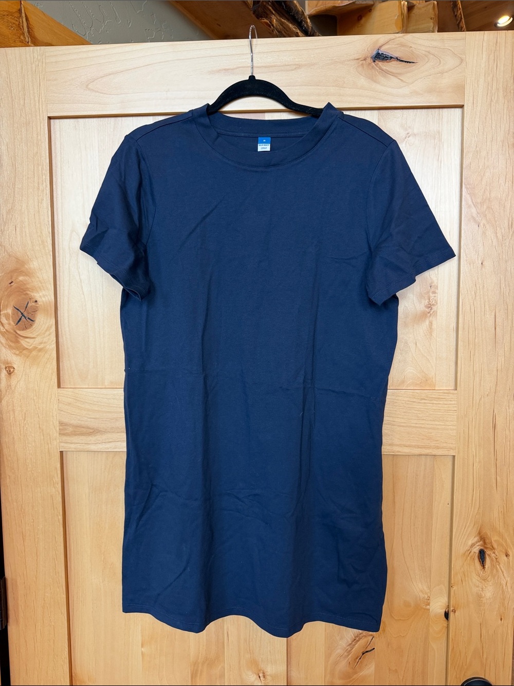 NWOT Old Navy Cotton T-Shirt Dress Short Sleeve Size M, Navy Blue